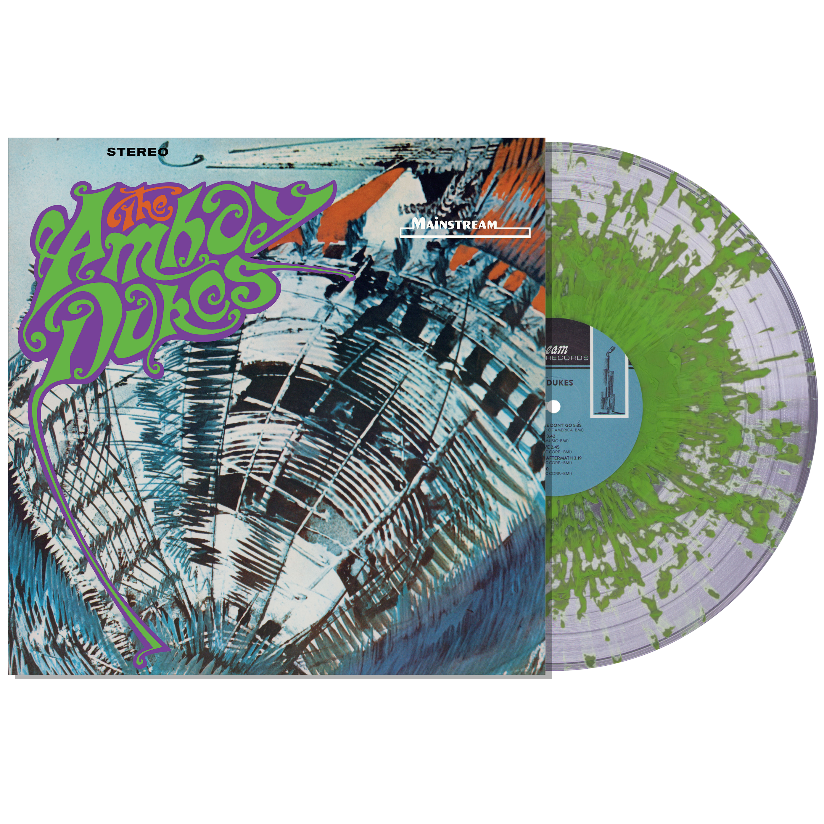 Amboy Dukes, The - S/T - Clear w/Green Splatter LP