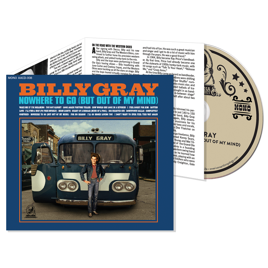 Billy Gray- Nowhere To Go (But Out Of My Mind) - LP
