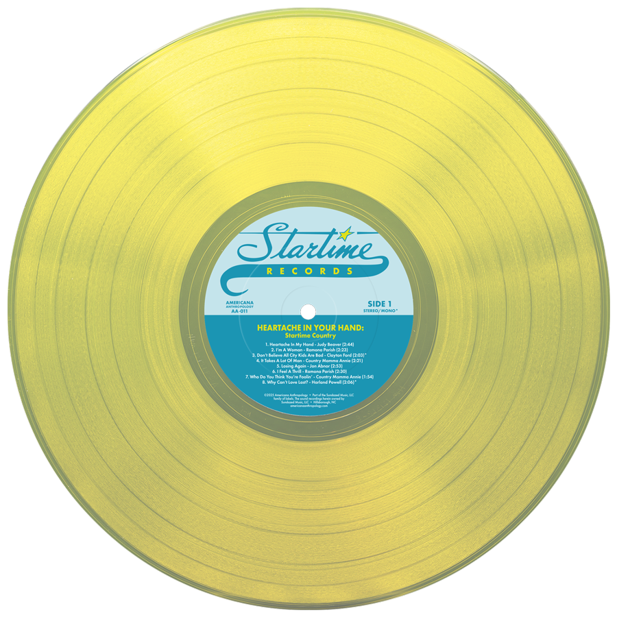 Various Artists - Heartache In Your Hand: Startime Country, RSD 2025 Coloured Vinyl LP Various Artists - Heartache In Your Hand: Startime Country, RSD 2025 Coloured Vinyl LP