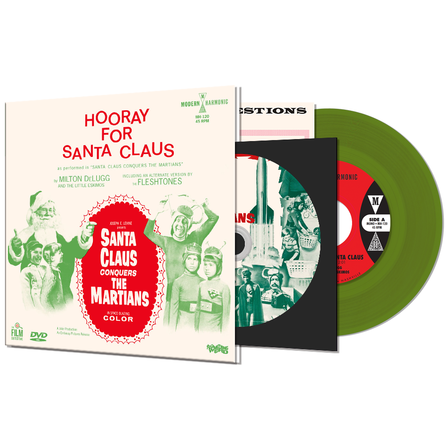 Milton DeLugg & The Little Eskimos / The Fleshtones - Santa Claus Conquers The Martians DVD + 7" Single 